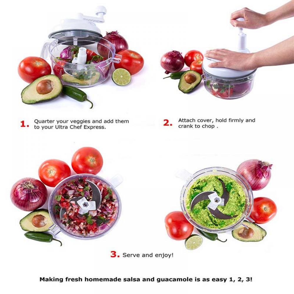 Kitchen Star Multi-Functional Chef Food Chopper With Accessories
